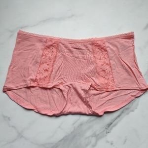 NWT SOMA EMBRACEABLE SIGNATURE LACE BOYSHORT PANTY IN HEARTFELT PINK SIZE SMALL